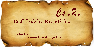 Csókás Richárd névjegykártya