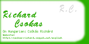 richard csokas business card
